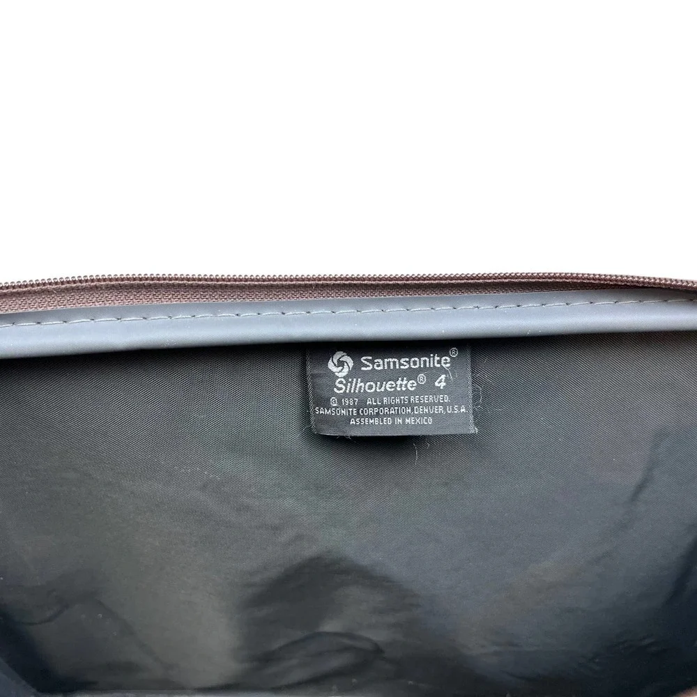 Samsonite Silhouette 4 Tweed Carry On Bag Travel Luggage Gray Pink Vintage‎ 1987